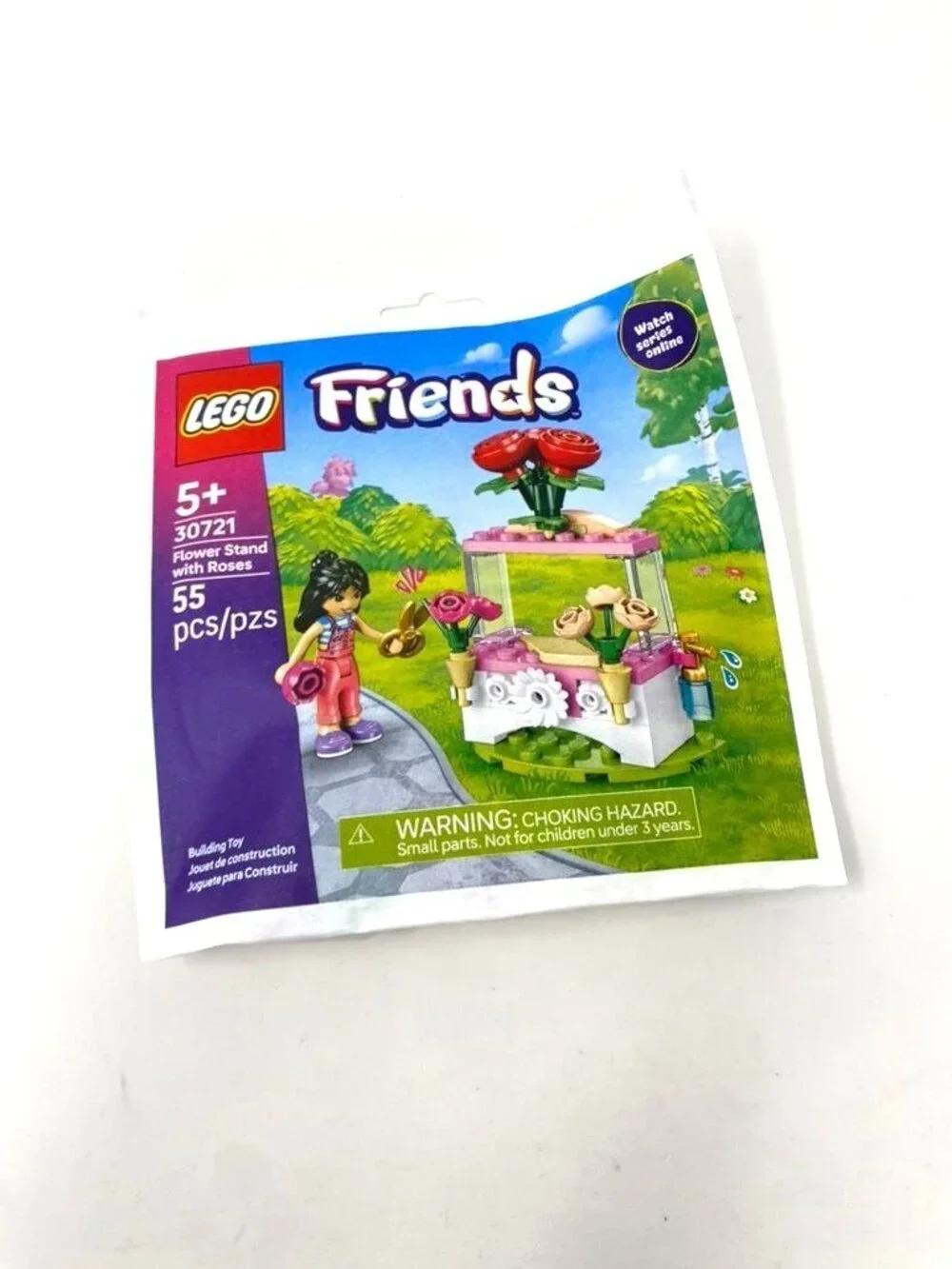 LEGO 30721 Friends Flower Stand Roses Liann Minifigure 55 Pieces Ages 5+